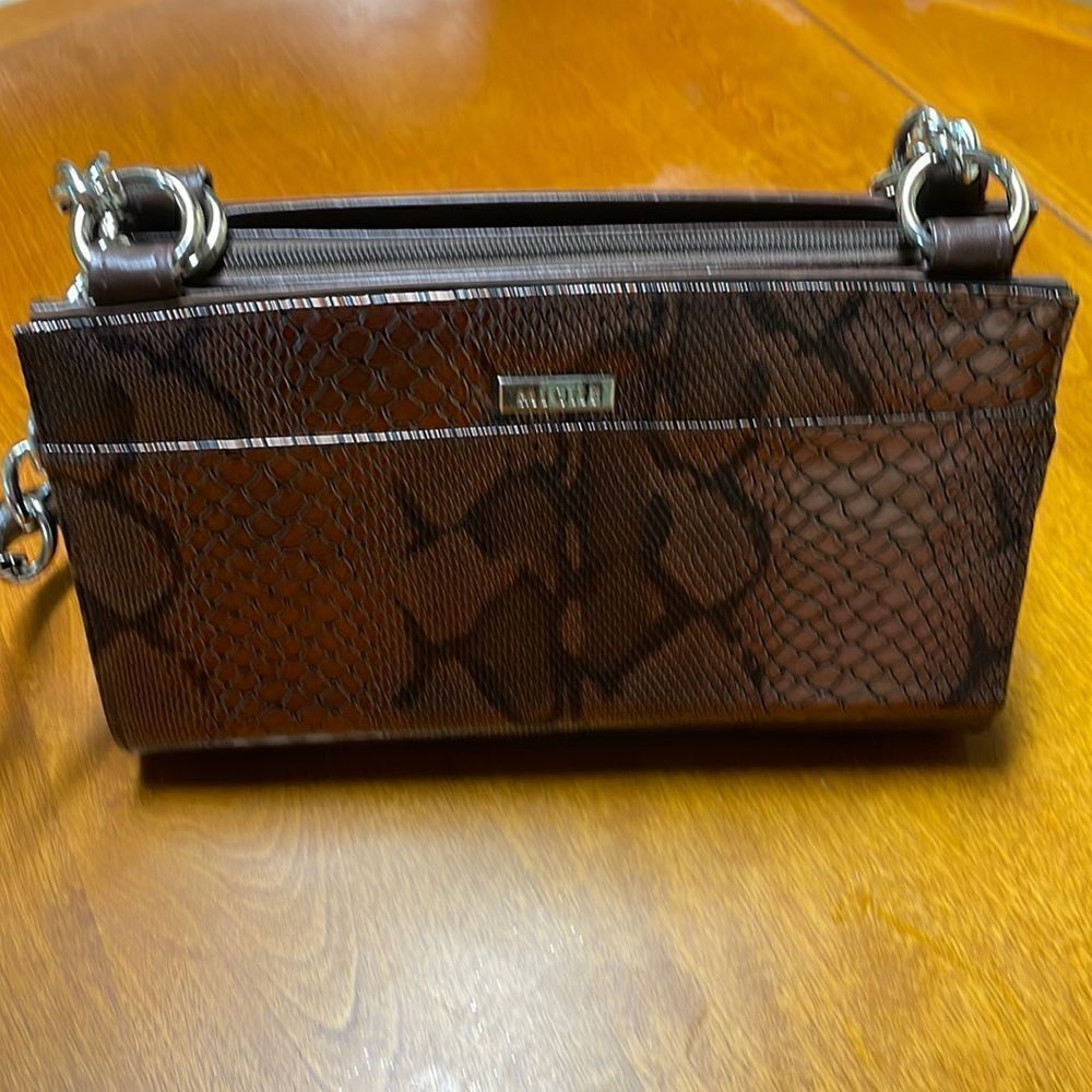Miche Brown Snake Print Bag
